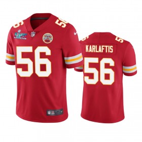 Tröjor Kansas City Chiefs George Karlaftis 56 Röd Super Bowl LVII Vapor Limited - Män